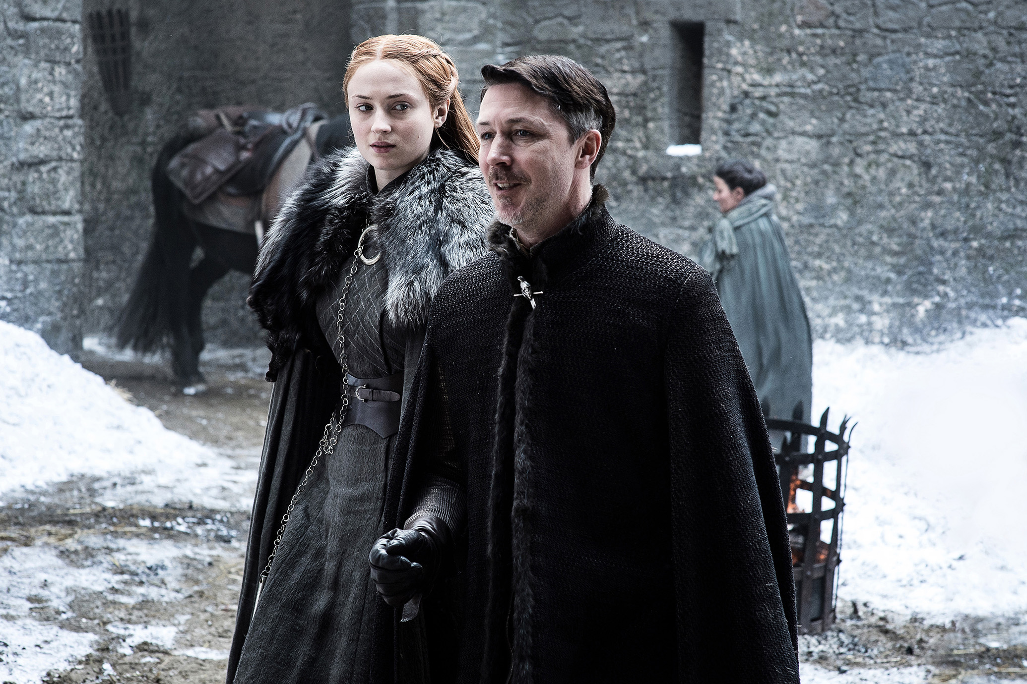 Sophie Turner and Aidan Gillen, Game of Thrones