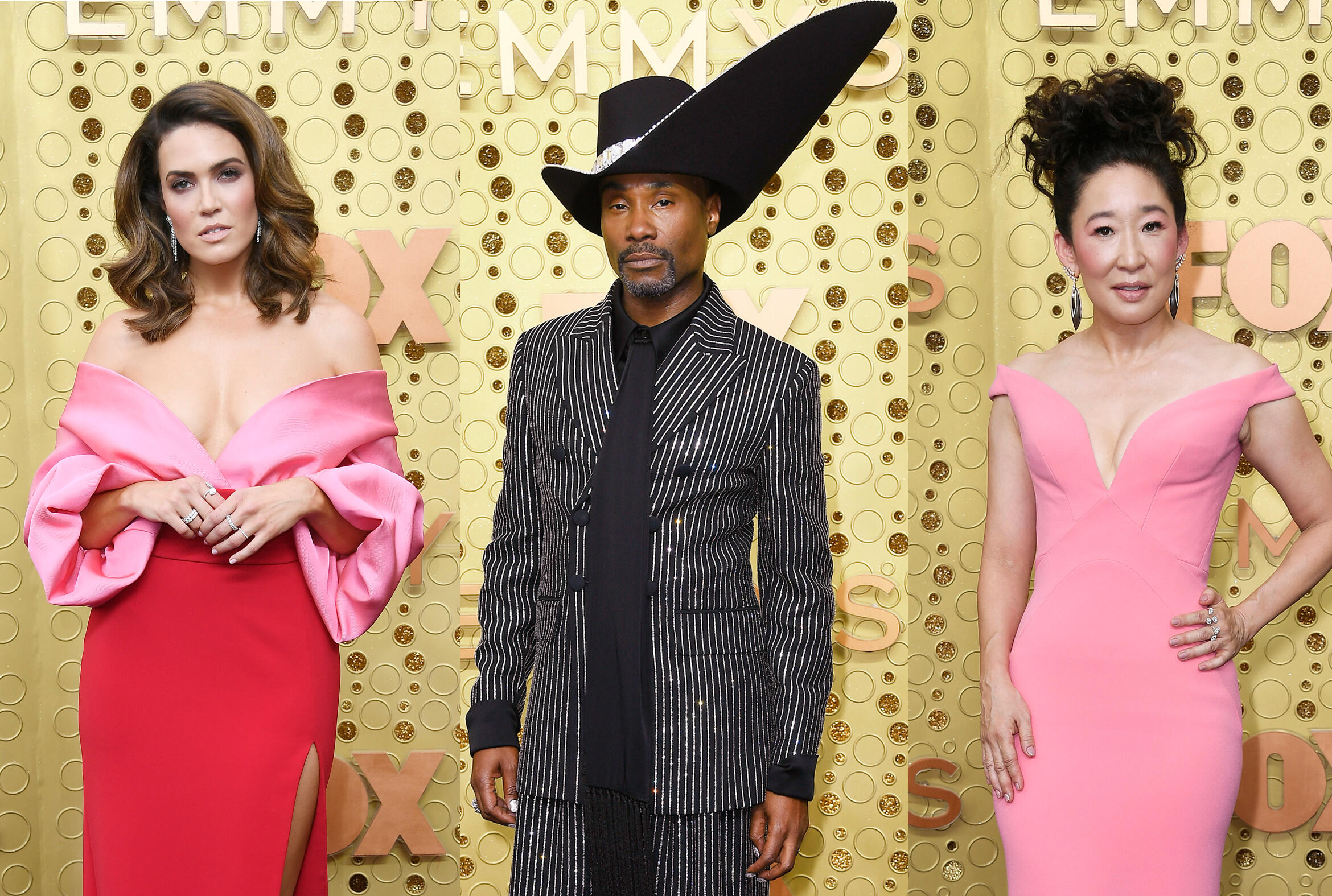 Mandy Moore, Billy Porter, and Sandra Oh 