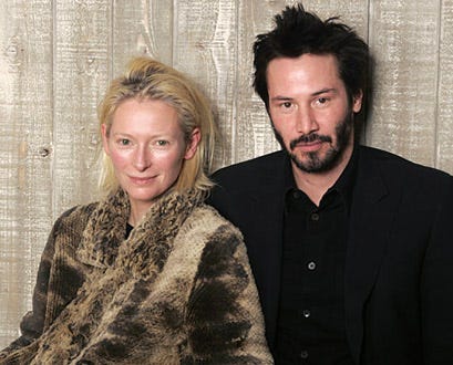 Tilda Swinton and Keanu Reeves - The 2005 Sundance Film Festival "Thumbsucker" portraits, January 23, 2005