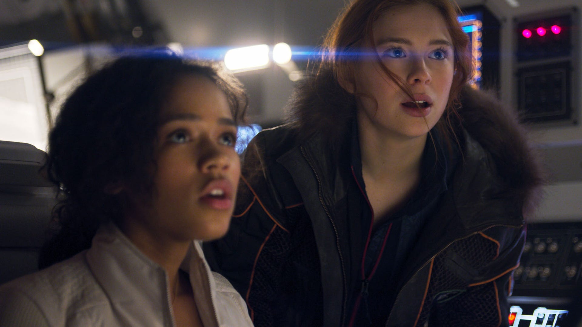 Taylor Russell, Mina Sundwall; Lost in Space