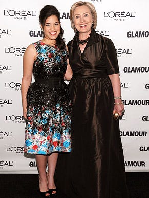 America Ferrera and Hillary Clinton - The 2008 Glamour Women of the Year Awards in New York City, November 10, 2008