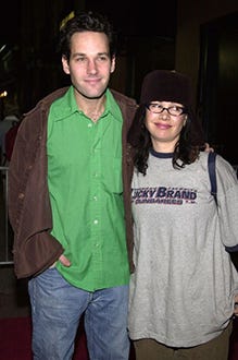 Paul Rudd and Janeane Garofalo - "The Independent" New York premiere, Nov. 2001