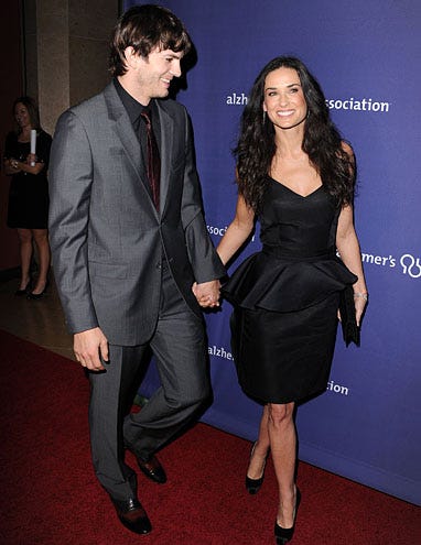 Aston Kutcher and Demi Moore - The 18th Annual "A Night At Sardi's" Fundraiser And Awards Dinner in Beverly Hills, March 18, 2010