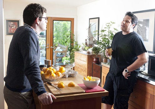 Love Bites - Season 1 - "Modern Plagues" - Stephen Rannazzisi as Kyle and Greg Grunberg as Judd