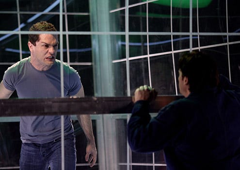 Smallville - Season 8 - "Eternal" - Sam Witwer as Davis Bloom and Tom Welling as Clark Kent