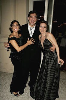 Clara Segura, Javier Bardem and Lola Dueñas - The 2004 Venice Film Festival "Mar Adentro" premiere party, September 4, 2004