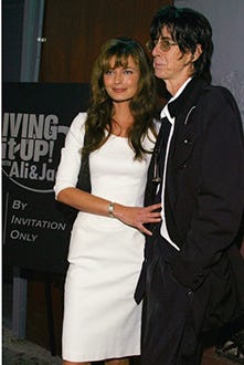 Paulina Porizkova and Ric Ocasek - "Living It Up! With Ali and Jack" launch party, June 2003