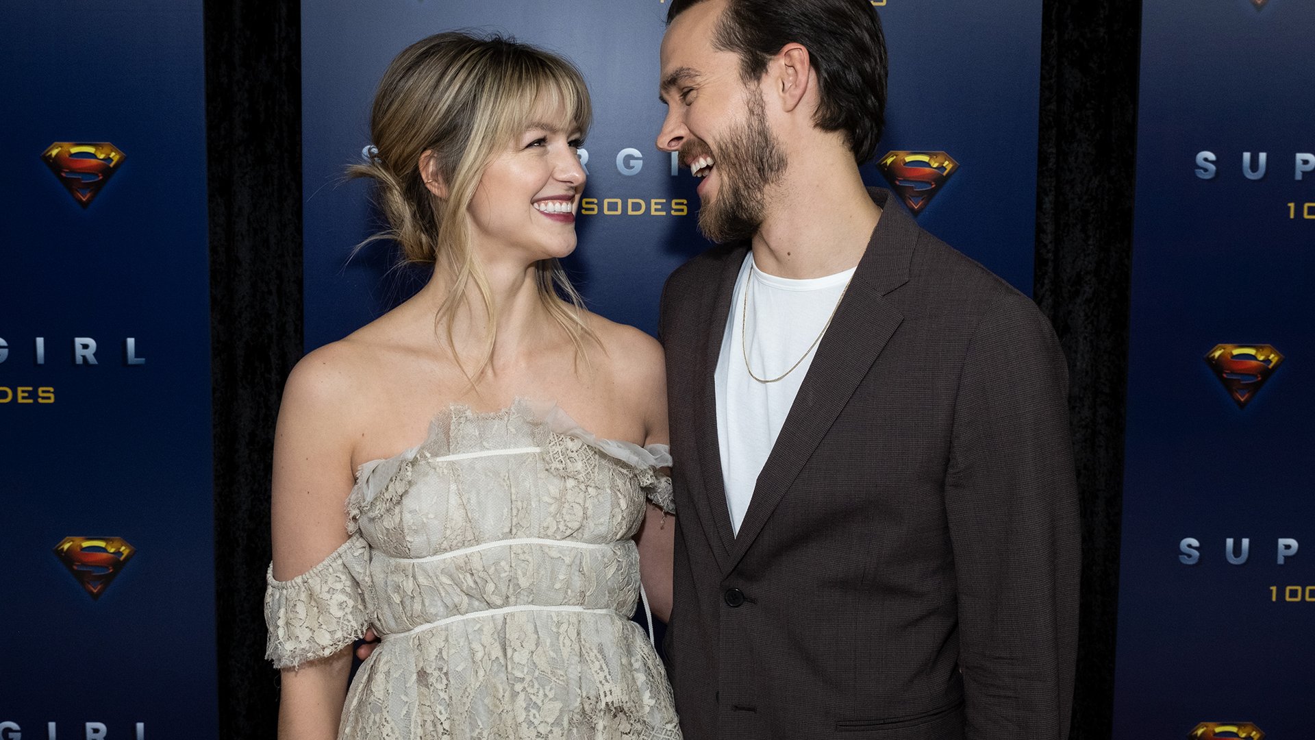 Melissa Benoist and Chris Wood