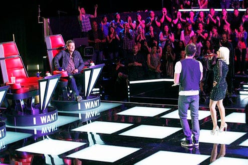 The Voice - Season 5 - "The Blind Auditions, Part 5" - Blake Shelton, Michael Lynch and Christina Aguilera