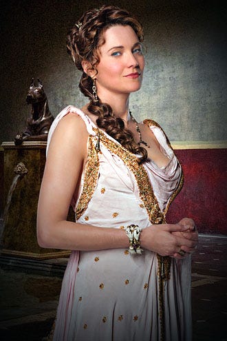 Spartacus: Gods of the Arena - Lucy Lawless as Lucretia