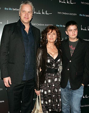 Tim Robbins, Susan Sarandon and son Miles Robbins - New York "The Life Before Her Eyes" screening, April 15, 2008