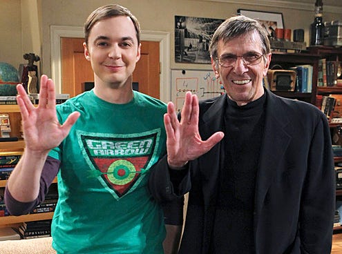 The Big Bang Theory - Season 5 - "The Transporter Malfunction" - Jim Parsons, Leonard Nimoy