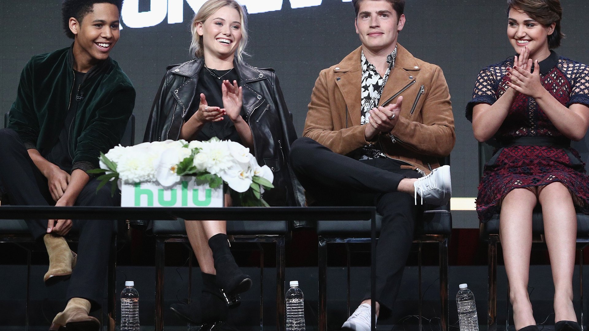 Rhenzy Feliz, Virginia Gardner, Gregg Sulkin, Ariela Barer and Allegra Acosta, Marvel's Runaways