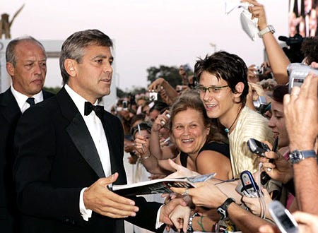 George Clooney and fans - The 2005 Venice Film Festival, September 1, 2005