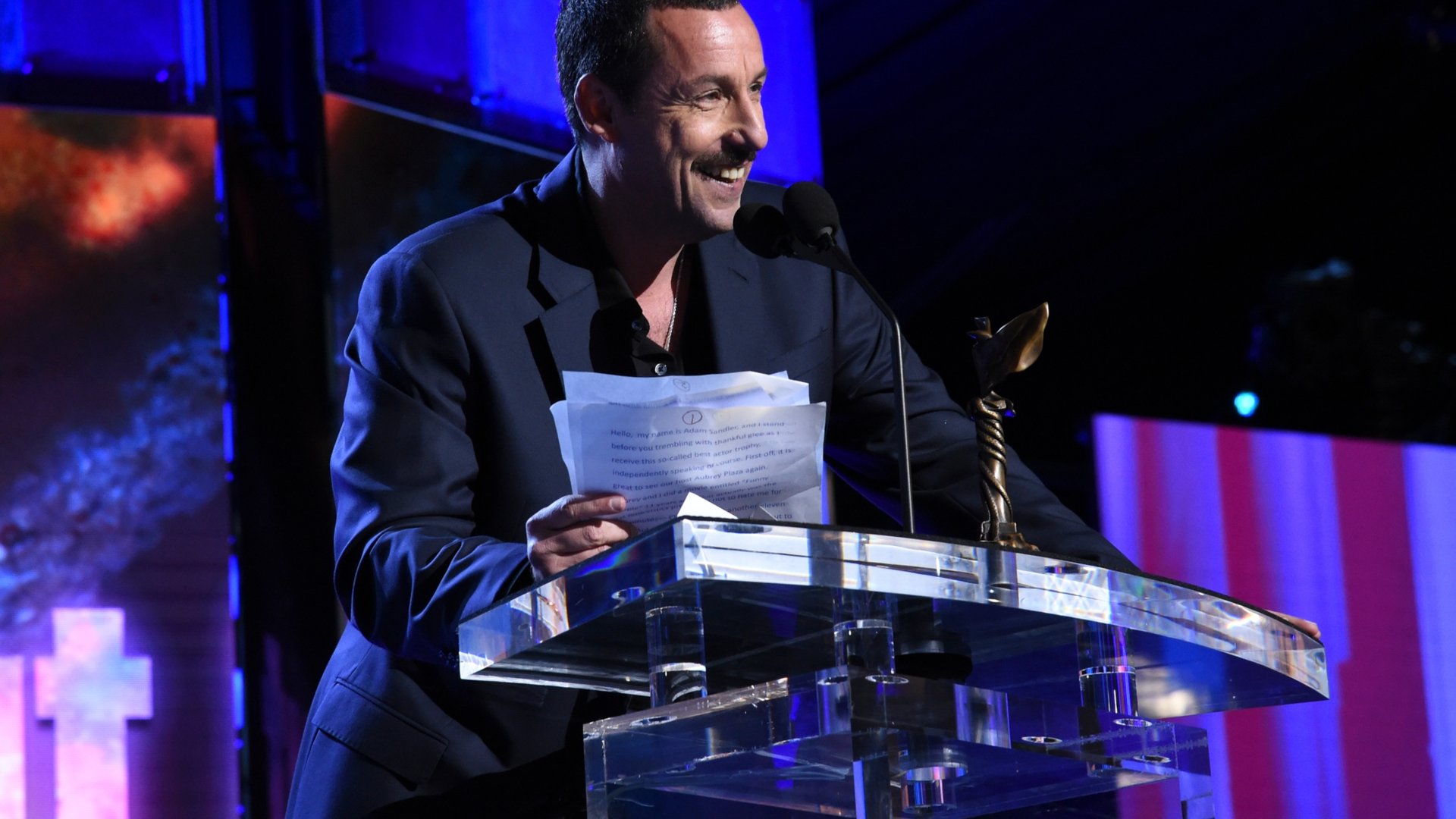Adam Sandler at the 2020 Film Independent Spirit Awards