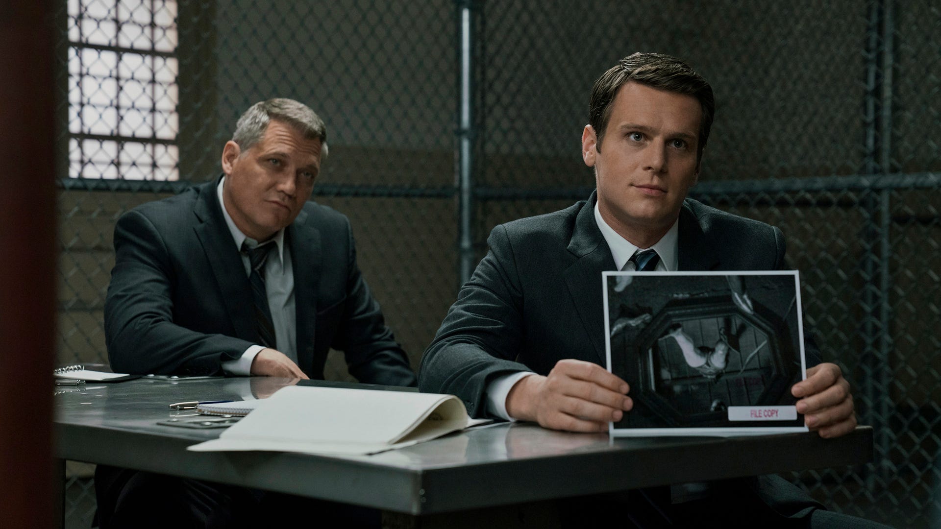 Holt McCallany and Jonathan Groff, Mindhunter
