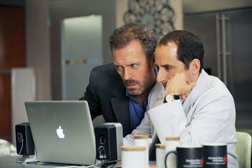 House - Season 8 - "Man of the House" - Hugh Laurie and Peter Jacobson