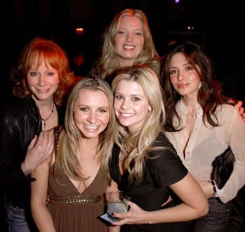 Reba McEntire, Beverley Mitchell, Melissa Peterman, JoAnna Garcia and Sarah Shahi - WB Network's 2006 All Star Party