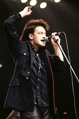 Bono of U2 -  Chicago, IL - March 20, 1985