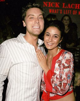Lance Bass and Emmanuelle Chriqui - Nick Lachey Album Release Party, May 2006