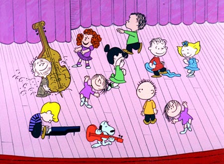 A Charlie Brown Christmas - THe Peanuts gang celebrating
