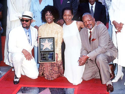 Laurence Fishburne, Cicely Tyson, Angela Bassett and Paul Winfield - Hollywood Walk of Fame, Aug. 1997