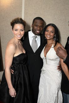 Jessica Biel, 50 Cent  and Victoria Rowell - premiere of 'Home of the Brave', December 5, 2006