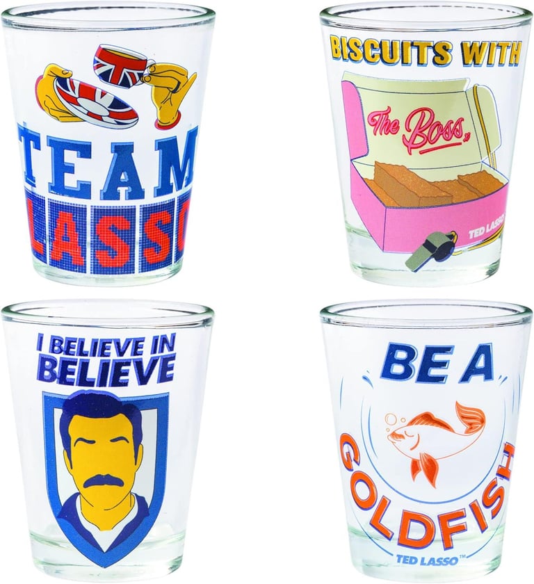 Ted Lasso Quotes 4-Pack Shot Glass Set