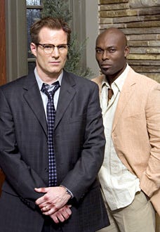 Heroes - "Distractions" - Jack Coleman as H.R.G., Jimmy Jean-Louis as "The Haitian"