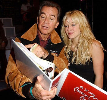 Dick Clark and Hilary Duff - 31st Annual American Music Awards