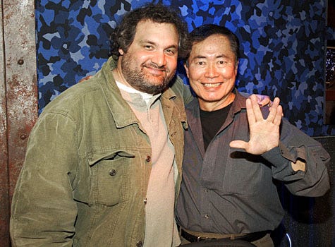 Artie Lange and George Takei -  Howard Stern Launches His Show Exclusively on Sirius Satellite Radio in New York City, January 9, 2006