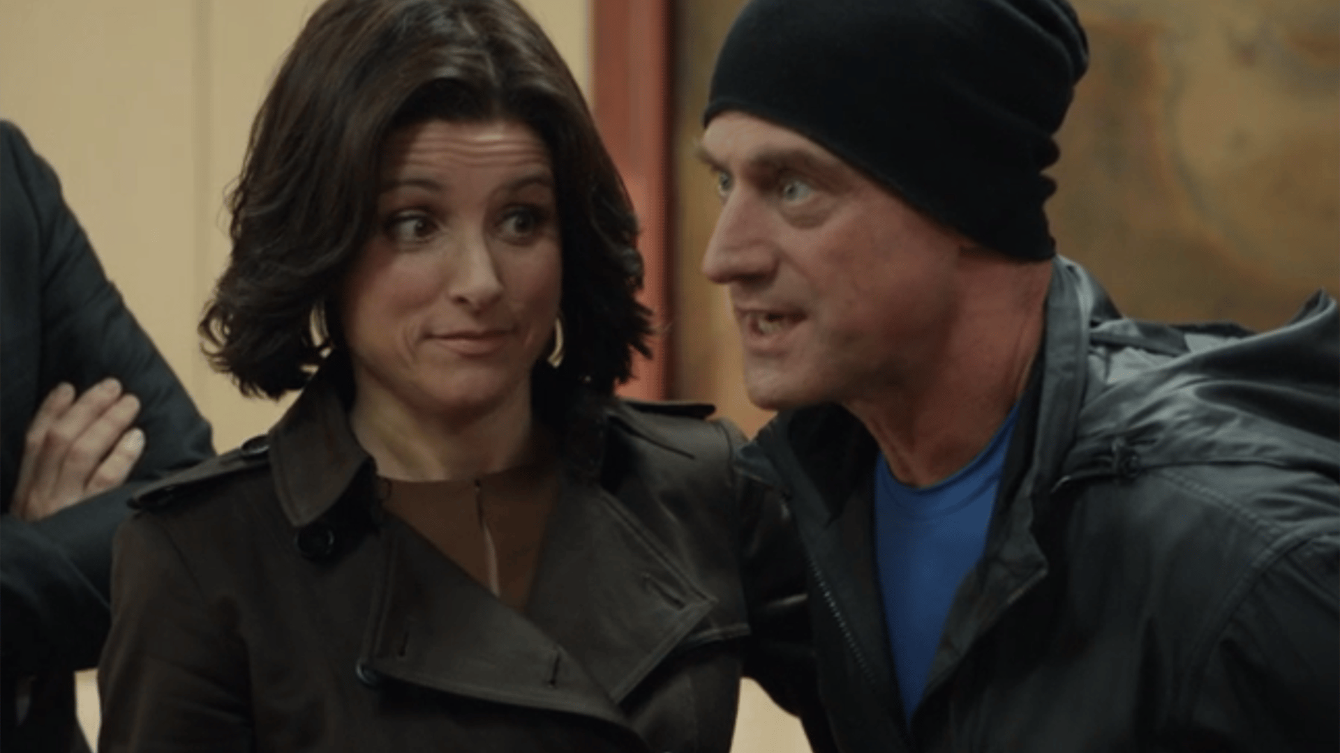 Julia Louis-Dreyfus and Chris Meloni, Veep