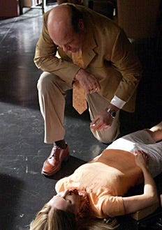 CSI: Miami - Season 5, "Curse of the Coffin" - Rex Linn with guest star Lauralee Bell