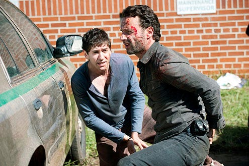 The Walking Dead - Season 2 - "18 Miles Out" - Michael Zegen and Andrew Lincoln