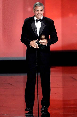George Clooney accepts award onstage at the 62nd Annual Primetime Emmy Awards held at the Nokia Theatre L.A. Live on August 29, 2010 in Los Angeles, California.