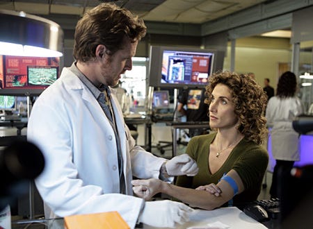 CSI: NY - "Past Imperfect" - A.J. Buckley as Adam, Melina Kanakaredes as Stella
