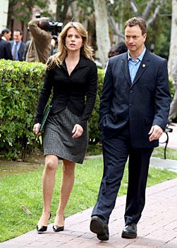 CSI: NY - Season 4 - "Personal Foul" - Guest star Jessalyn Gilsig as Jordan Gates and Gary Sinise as Mac