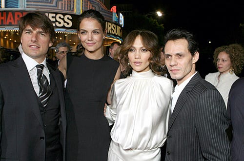 Tom Cruise, Katie Holmes, Jennifer Lopez and Marc Anthony - The World Premiere of Columbia Pictures' "The Pursuit of Happyness" - Dec. 2006