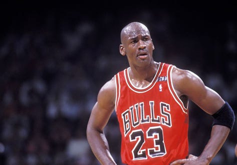 Michael Jordan - Chicago Bulls basketball game, Circa 1992
