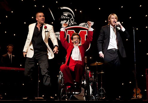 Glee - Season 2 - "Prom Queen" - Mark Salling, Kevin McHale, Chord Overstreet