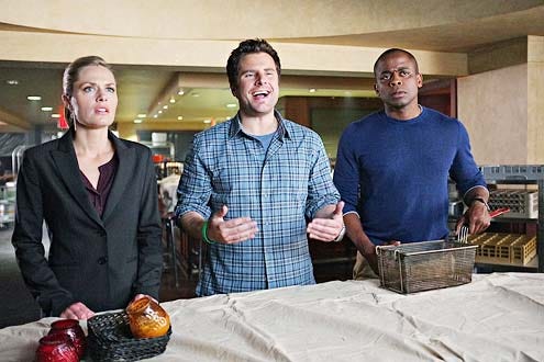 Psych - Season 8 - "1967: A Psych Odyssey" - Maggie Lawson, James Roday and Dule Hill
