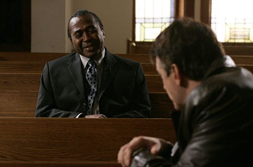 Law & Order: Criminal Intent - Season 7, "Senseless" - Ben Vereen as Reverend Morris, Chris Noth as Det. Mike Logan