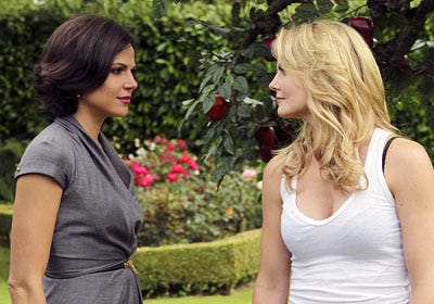 Once Upon a Time - Season 1 - "The Thing You Love Most" - Lana Parrilla and Jennifer Morrison