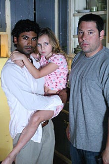 Heroes - Season 2 - "Kindred" -  Sendhil Ramamurthy as "Mohinder Suresh", Adair Tishler as "Molly", Greg Grunberg as "Matt Parkman"