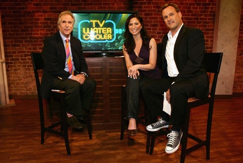 TV Watercooler - Henry Winkler, show host Teresa Strasser and guest host, Dave Coulier on the set at the TV Guide Channel Studios,  May 2007