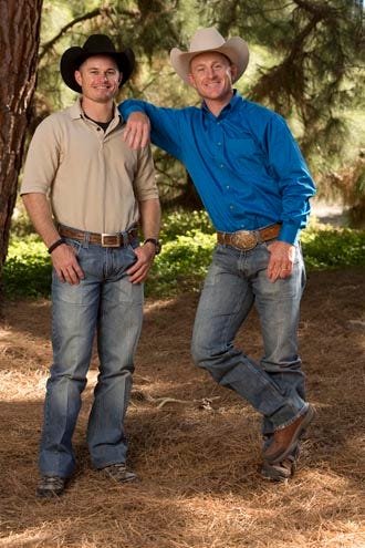 The Amazing Race: All-Stars - Rodeo Brothers Cord (left) and Jet McCoy (right)