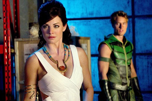 Smallville - Season 10 - "Isis" - Erica Durance as Isis and Justin Hartley as Green Arrow