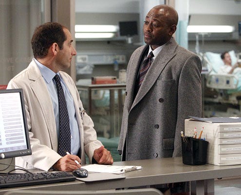 House - Season 8 - "Perils of Paranoia" - Peter Jacobson as Taub and Omar Epps as Foreman