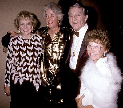Betty White, Bea Arthur, Danny Thomas and Estelle Getty at the St. Jude Gala, Century City, California, August 30, 1986
