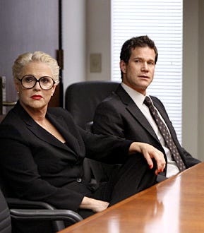 Nip/Tuck - Season 5, "Magda & Jeff" - Sharon Gless as Colleen Rose, Dylan Walsh as Dr. Sean McNamara
